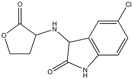 5-chloro-3-[(2-oxooxolan-3-yl)amino]-2,3-dihydro-1H-indol-2-one Struktur