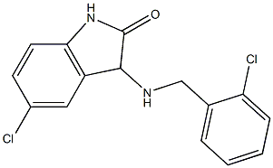 5-chloro-3-{[(2-chlorophenyl)methyl]amino}-2,3-dihydro-1H-indol-2-one Struktur