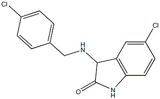 5-chloro-3-{[(4-chlorophenyl)methyl]amino}-2,3-dihydro-1H-indol-2-one Struktur