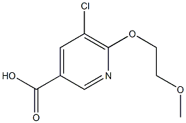 5-chloro-6-(2-methoxyethoxy)pyridine-3-carboxylic acid Struktur