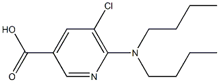 5-chloro-6-(dibutylamino)pyridine-3-carboxylic acid Struktur