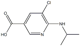 5-chloro-6-(propan-2-ylamino)pyridine-3-carboxylic acid Struktur