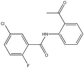 5-chloro-N-(2-acetylphenyl)-2-fluorobenzamide Struktur