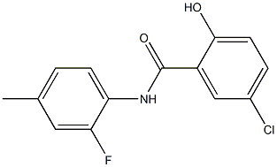 5-chloro-N-(2-fluoro-4-methylphenyl)-2-hydroxybenzamide Struktur