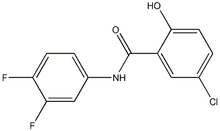 5-chloro-N-(3,4-difluorophenyl)-2-hydroxybenzamide Struktur