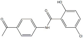 5-chloro-N-(4-acetylphenyl)-2-hydroxybenzamide Struktur