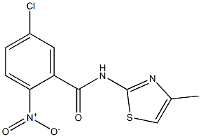 5-chloro-N-(4-methyl-1,3-thiazol-2-yl)-2-nitrobenzamide Struktur