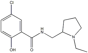 5-chloro-N-[(1-ethylpyrrolidin-2-yl)methyl]-2-hydroxybenzamide Struktur