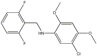 5-chloro-N-[(2,6-difluorophenyl)methyl]-2,4-dimethoxyaniline Struktur