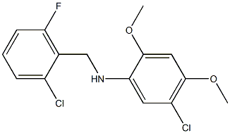 5-chloro-N-[(2-chloro-6-fluorophenyl)methyl]-2,4-dimethoxyaniline Struktur