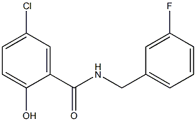 5-chloro-N-[(3-fluorophenyl)methyl]-2-hydroxybenzamide Struktur