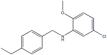 5-chloro-N-[(4-ethylphenyl)methyl]-2-methoxyaniline Struktur