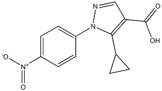 5-cyclopropyl-1-(4-nitrophenyl)-1H-pyrazole-4-carboxylic acid Struktur