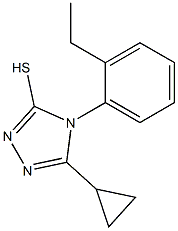 5-cyclopropyl-4-(2-ethylphenyl)-4H-1,2,4-triazole-3-thiol Struktur