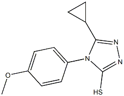 5-cyclopropyl-4-(4-methoxyphenyl)-4H-1,2,4-triazole-3-thiol Struktur