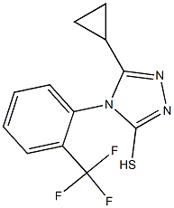 5-cyclopropyl-4-[2-(trifluoromethyl)phenyl]-4H-1,2,4-triazole-3-thiol Struktur