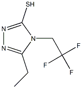 5-ethyl-4-(2,2,2-trifluoroethyl)-4H-1,2,4-triazole-3-thiol Struktur