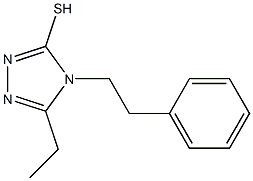 5-ethyl-4-(2-phenylethyl)-4H-1,2,4-triazole-3-thiol Struktur