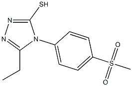 5-ethyl-4-(4-methanesulfonylphenyl)-4H-1,2,4-triazole-3-thiol Struktur