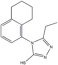 5-ethyl-4-(5,6,7,8-tetrahydronaphthalen-1-yl)-4H-1,2,4-triazole-3-thiol Struktur