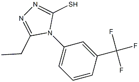 5-ethyl-4-[3-(trifluoromethyl)phenyl]-4H-1,2,4-triazole-3-thiol Struktur