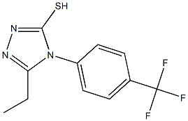 5-ethyl-4-[4-(trifluoromethyl)phenyl]-4H-1,2,4-triazole-3-thiol Struktur