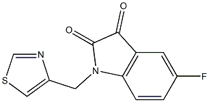 5-fluoro-1-(1,3-thiazol-4-ylmethyl)-2,3-dihydro-1H-indole-2,3-dione Struktur