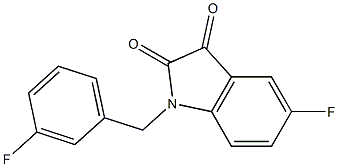 5-fluoro-1-[(3-fluorophenyl)methyl]-2,3-dihydro-1H-indole-2,3-dione Struktur