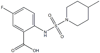 5-fluoro-2-{[(4-methylpiperidine-1-)sulfonyl]amino}benzoic acid Struktur