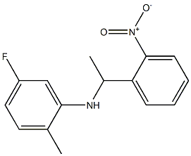 5-fluoro-2-methyl-N-[1-(2-nitrophenyl)ethyl]aniline Struktur