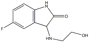 5-fluoro-3-[(2-hydroxyethyl)amino]-2,3-dihydro-1H-indol-2-one Struktur