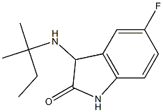 5-fluoro-3-[(2-methylbutan-2-yl)amino]-2,3-dihydro-1H-indol-2-one Struktur