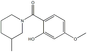 5-methoxy-2-[(3-methylpiperidin-1-yl)carbonyl]phenol Struktur