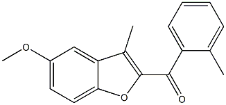 5-methoxy-3-methyl-2-[(2-methylphenyl)carbonyl]-1-benzofuran Struktur