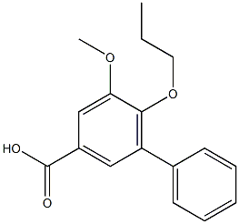 5-methoxy-6-propoxy-1,1'-biphenyl-3-carboxylic acid Struktur