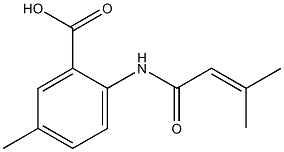 5-methyl-2-(3-methylbut-2-enamido)benzoic acid Struktur