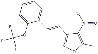 5-methyl-4-nitro-3-{(E)-2-[2-(trifluoromethoxy)phenyl]vinyl}isoxazole Struktur