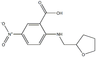 5-nitro-2-[(oxolan-2-ylmethyl)amino]benzoic acid Struktur