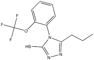 5-propyl-4-[2-(trifluoromethoxy)phenyl]-4H-1,2,4-triazole-3-thiol Struktur