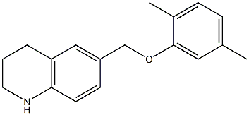 6-(2,5-dimethylphenoxymethyl)-1,2,3,4-tetrahydroquinoline Struktur