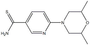 6-(2,6-dimethylmorpholin-4-yl)pyridine-3-carbothioamide Struktur