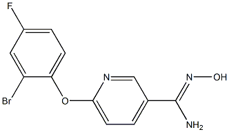 6-(2-bromo-4-fluorophenoxy)-N'-hydroxypyridine-3-carboximidamide Struktur