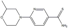 6-(2-methylmorpholin-4-yl)pyridine-3-carbothioamide Struktur