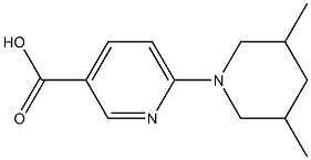 6-(3,5-dimethylpiperidin-1-yl)pyridine-3-carboxylic acid Struktur