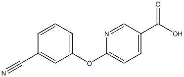 6-(3-cyanophenoxy)pyridine-3-carboxylic acid Struktur