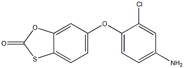 6-(4-amino-2-chlorophenoxy)-2H-1,3-benzoxathiol-2-one Struktur