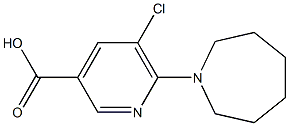 6-(azepan-1-yl)-5-chloropyridine-3-carboxylic acid Struktur