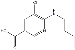 6-(butylamino)-5-chloropyridine-3-carboxylic acid Struktur