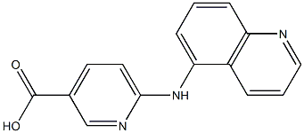 6-(quinolin-5-ylamino)pyridine-3-carboxylic acid Struktur