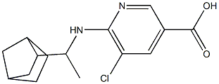 6-[(1-{bicyclo[2.2.1]heptan-2-yl}ethyl)amino]-5-chloropyridine-3-carboxylic acid Struktur